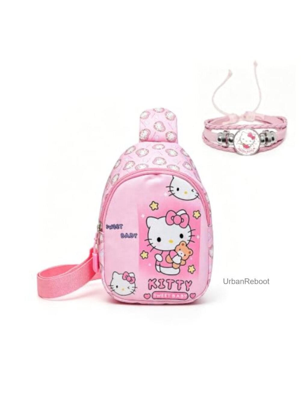 Cat Print Mini Crossbody Bag Adjustable Strap Small Shoulder Purse